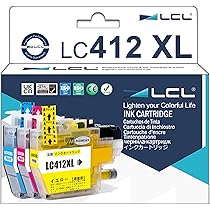 Amazon.co.jp: LCL 互換LC412 LC412XL LC412XLBKインク高容量ブラザー